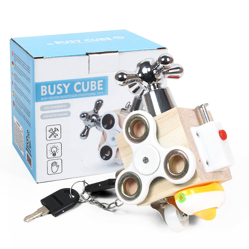 Montessori Multifunctional Busy Blocks for Toddlers
