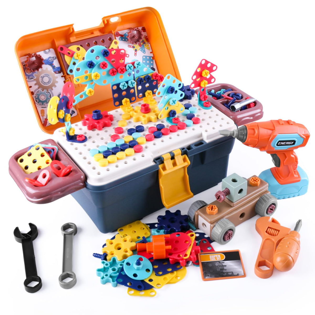 Montessori Magic 298pc Build & Drill Set