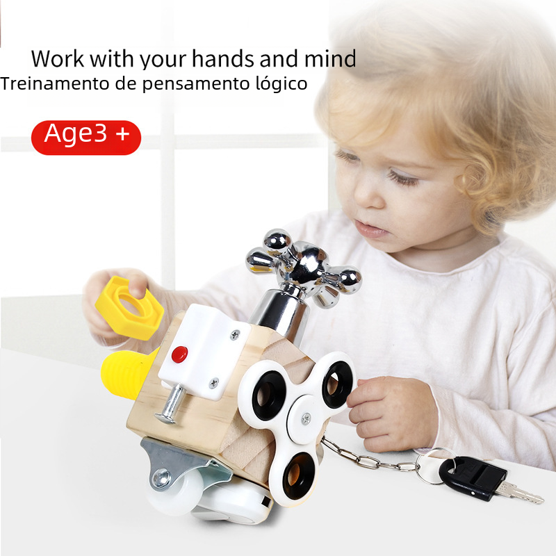 Montessori Multifunctional Busy Blocks for Toddlers